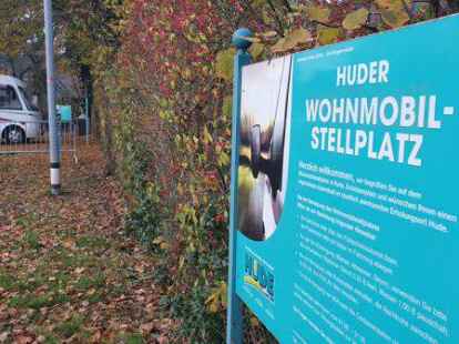 Der Wohnmobilstellplatz auf dem Sch&uuml;tzenplatz in Hude ist gr&ouml;&szlig;tenteils gesperrt.
