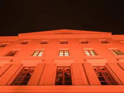 In Friesland sollen am 25. November zum Orange einige &ouml;ffentliche Geb&auml;ude &ndash; so wie hier der hessische Landtag &ndash; in orange leuchten.