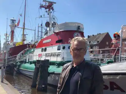 Vermeldete rund 1000 Besucher mehr als im Vorjahr: Schriftf&uuml;hrer Thomas Fr&ouml;hling vom F&ouml;rderkreis des Museums-Rettungskreuzers &bdquo;Georg Breusing&ldquo; im Emder Ratsdelft.