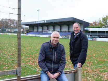 Johannes Hardenberg, Vorsitzender des SV Altenoythe, und Schriftf&uuml;hrer Markus Pape wollen bei der Generalversammlung neue Ideen und Pl&auml;ne vorstellen.