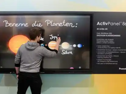 Sogenannte &bdquo;Promethean-Boards&ldquo;, digitale Tafeln mit besonderer Software, werden in Klassenzimmern von Ganderkeseer Schulen bereits eingesetzt.