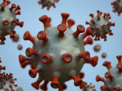 Modell eines Coronavirus (Symbolbild)