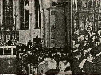 NWZ vom 4. Dezember 1969: Der Motettenchor Friesoythe bei seinem ersten &ouml;ffentlichen Auftritt in der Kirche St. Marien.