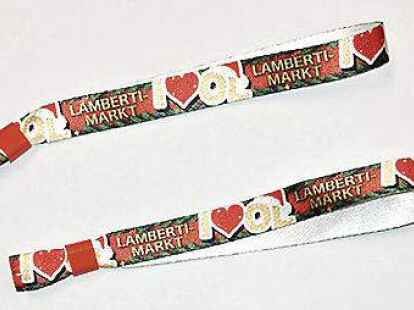 Gelten jetzt für den Einzelhandel: Ehemalige Kontrollbändchen für den Lambertimarkt.