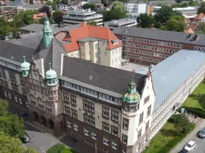 Das Amtsgericht Oldenburg von oben aus betrachtet.