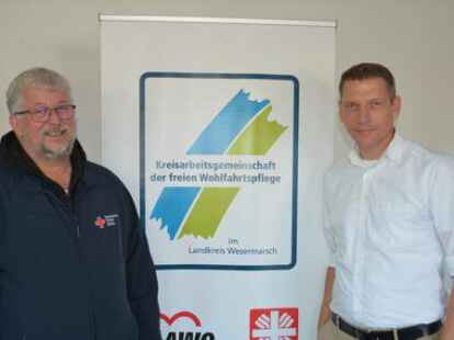 Ralf Bunten (rechts) l&ouml;ste Peter Deyle als Sprecher der Kreisarbeitsgemeinschaft der Wohlfahrtsverb&auml;nde ab.