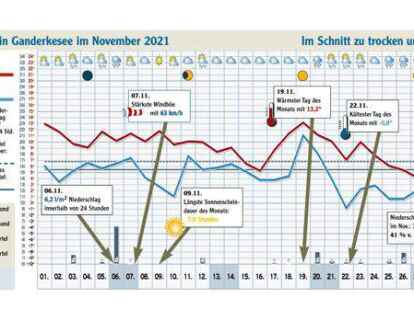 Kein Wetter zum Wohlf&uuml;hlen: Vor allem im zweiten Novemberdrittel war es nebelig und tr&uuml;b.