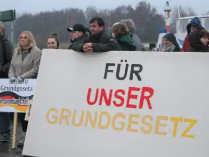 Demonstration im Bar&szlig;eler Hafen: Am Sonntag nahmen rund 250 Teilnehmende beim 