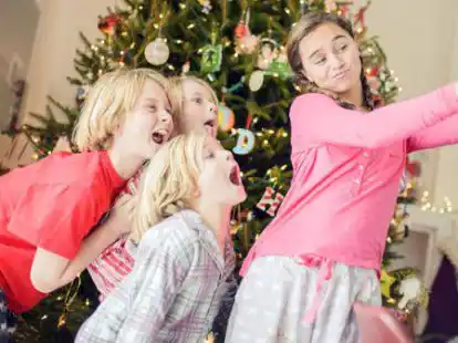 Ein Selfie vor dem Weihnachtsbaum: F&uuml;r Kinder und Jugendliche stehen elektronische Ger&auml;te wie Smartphones oder Spielkonsolen oft weit oben auf der Wunschliste.