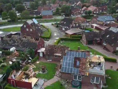 Der Tornado hat in Berumerfehn schwere Sch&auml;den verursacht.
