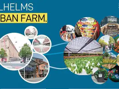 Wilhelmshaven soll zu einer gr&uuml;nen &bdquo;Urban Farm&ldquo; werden, so wie es diese Collage der Wirtschaftsf&ouml;rderung deutlich machen will.
