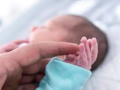 Ein Vater h&auml;lt die Hand seines wenige Tage alten Sohnes (Symbolbild): Hausgeburten sind in Deutschland selten, rund zwei Prozent der Babys kommen au&szlig;erhalb von Krankenh&auml;usern zur Welt.