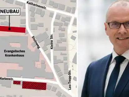 Das Sondergebiet soll f&uuml;r das Evangelische Krankenhaus erweitert werden. Gesch&auml;ftsf&uuml;hrer des Evangelischen Krankenhauses Oldenburg: Dr. Alexander Poppinga bezieht Stellung.