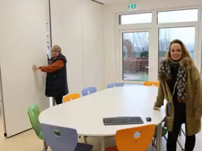 Schulleiterin Rita Schorling (links) und ihre Stellvertreterin Susanne Michalik-Quent freuen sich &uuml;ber zwei R&auml;ume f&uuml;r die Ganztagsbetreuung.