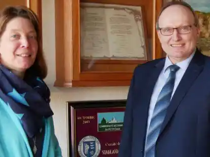 B&uuml;rgermeister Harald Stindt und seine Stellvertreterin Verena Huppert vertreten die Gemeinde Stadland auch in externen Gremien.