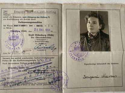 Weil sie ersten F&uuml;hrerschein verlor, bekam sie im Oktober 1959 diese Ersatzausfertigung.