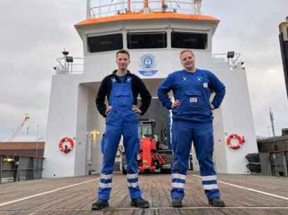 Die angehenden Schiffsmechaniker Anna Jacobs und Thorben Lohrbach werden in diesem Jahr ihre Ausbildung bei der Reederei Norden-Frisia beenden.