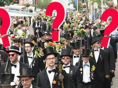 Kann das Gildefest in diesem Jahr stattfinden? Ein Ausmarsch in Dreierreihen dicht an dicht ist allerdings kaum vorstellbar.