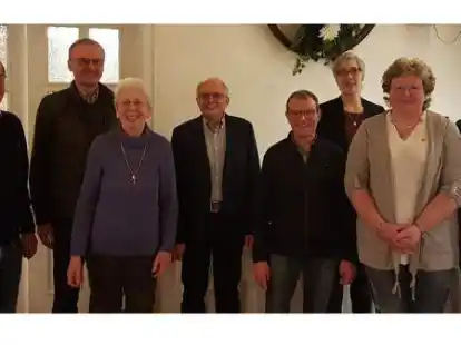 Der aktuelle Vorstand: Werner Bl&ouml;mer, Pfarrer Jonas, Monika G&ouml;tting,  Georg Albers (Vorsitzender), Erhard Gebauer (&Ouml;ffentlichkeitsarbeit), Elke Rammelf&auml;nger-Koopmann, Monika Abeling, Mirjam Muschalla.