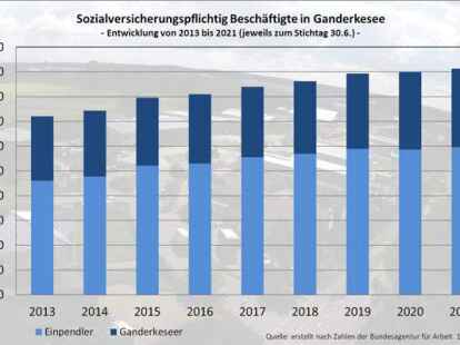 Die Zahl der sozialversicherungspflichtigen Besch&auml;ftigungen in Ganderkesee stieg 2021 erstmals &uuml;ber die 9000er-Marke. BILD: Gemeinde Ganderkesee/Christa Linnemann