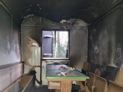 Hintergrund noch offen: Wer hinter dem Brand des vom Kindergarten &bdquo;L&uuml;ttje Hus&ldquo; genutzten Bauwagen steckt, ist weiter unklar.