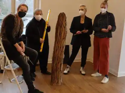 Vorbereitung auf die Ausstellung: In der BBK-Galerie ist man bereit f&uuml;r die G&auml;ste.