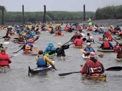 Im Gro&szlig;ensieler Sporthafen startet die Weser-Tidenrallye.