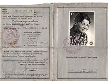 Alfred Jacobs aus Hooksiel schickte seinen alten F&uuml;hrerschein, abgestempelt 1960.