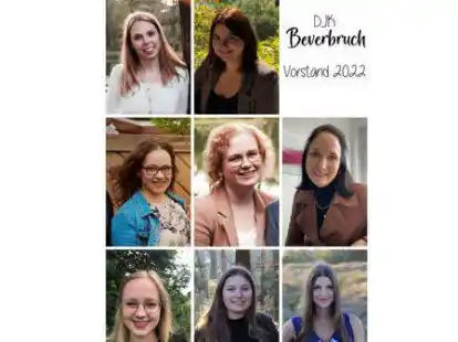 Der neue Vorstand (v.l und von oben): Laura Tapken, Verena B&uuml;hrmann, Lisa Hatke, Anne Backhaus, Julia Wittje, Sina von H&ouml;ven, Emelie Otten, Evelyn Walker.