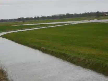 Dank der Sielacht-Pumpen konnte der Wasserspiegel des Sandeler Tiefs schon wieder um 60 Zentimeter gesenkt werden.
