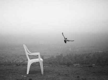 Der Fotojournalist  Salih Basheer zeigt seine Bilder in Oldenburg.