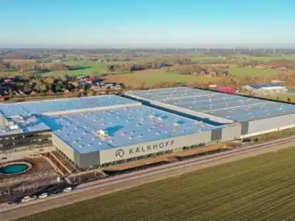 Luftaufnahme des neuen Kalkhoff-Werks im Ecopark.