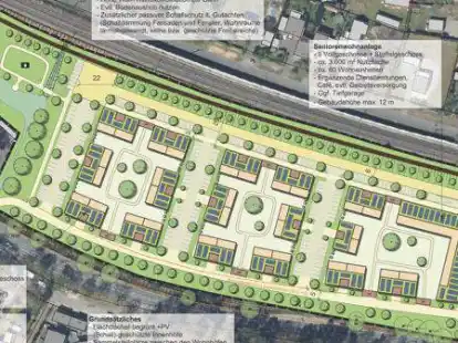 So sieht der st&auml;dtebauliche Vorentwurf f&uuml;r das Gel&auml;nde der alten Verzinkerei aus.