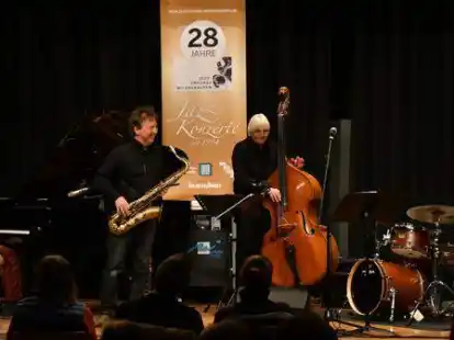 Das Ole-Seimetz-Quartett spielte in der Musikschule aus dem &bdquo;Great American Songbook&ldquo;.