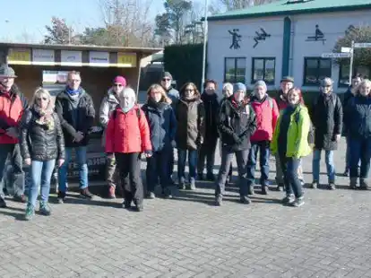 Auf gro&szlig;es Interesse stie&szlig; die Premierenwanderung nach Wiederbelebung der Wandersparte im TV Hude.