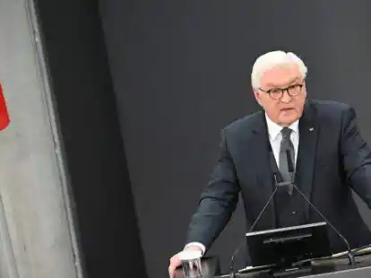 Bundespr&auml;sident Frank-Walter Steinmeier spricht nach seiner Wiederwahl zur Bundesversammlung im Paul-L&ouml;be-Haus.