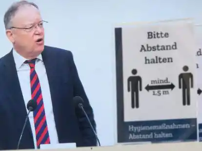 Niedersachsens Ministerpr&auml;sident Stephan Weil (SPD) hat am Mittwoch im Landtag eine Regierungserkl&auml;rung zur Corona-Pandemie gehalten.