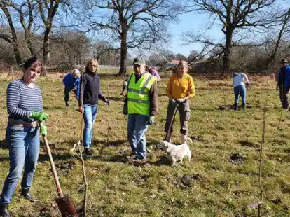 Zur Pflanzaktion trafen sich in diesen Tagen zahlreiche freiwillige Helferinnen und Helfer.