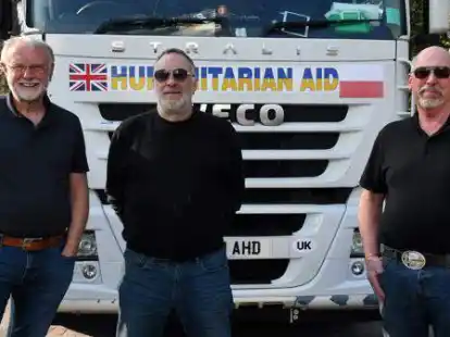 Wiedersehen nach langer Zeit (von links): Frank-Roland Rath, Halbbruder Philipp Nash und dessen Freund Mike.