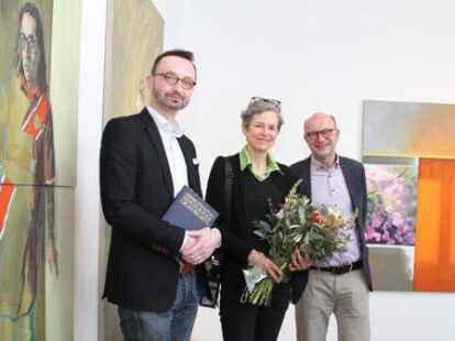 Ausstellungser&ouml;ffnung in der Kunsthalle (v.l.): Dr. Alexander Linke, Caroline von Grone und Dr. Martin Feltes