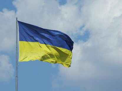 Die Flagge der Ukraine