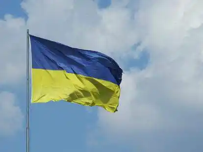Die Flagge der Ukraine