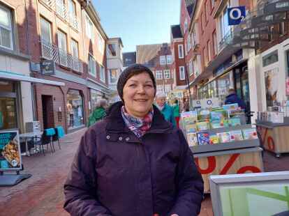 Foline M&uuml;ller (63) aus Emden: &bdquo;Es wird eigentlich Zeit, hier was zu machen. Aber bei knappen Kassen sollte man lieber das Geld in Kinderg&auml;rten und Schulen stecken, da wird es auch dringend ben&ouml;tigt, mehr noch als in der Einkaufsstra&szlig;e.&ldquo;