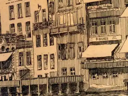 Geschenk zur Konfirmation: die Zeichnung des K&uuml;nstlers de Boer (Ausschnitt).