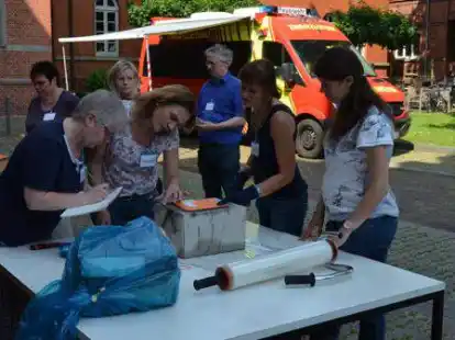 Diese Notfall&uuml;bung fand 2019 in der Ostfriesischen Landschaft statt.