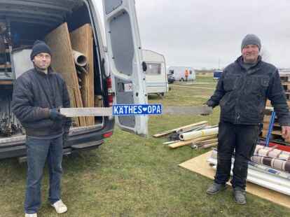 Bauen auf zwei Stellpl&auml;tzen : Mike Jagst (links) und Maik Schmees.
