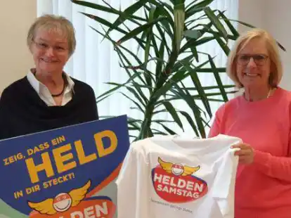 Werben f&uuml;r den Heldensamstag: Rita Moormann (links) und Jutta Klaus