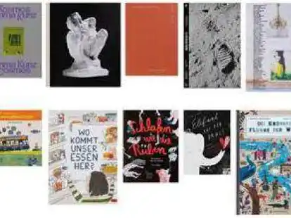 Die sch&ouml;nsten deutschen B&uuml;cher 2021 zeigt die Landesbibliothek am 19. April. Ausgew&auml;hlt wurden sie von der Stiftung Buchkunst &ndash; hier ein Teil der 25 Werke.