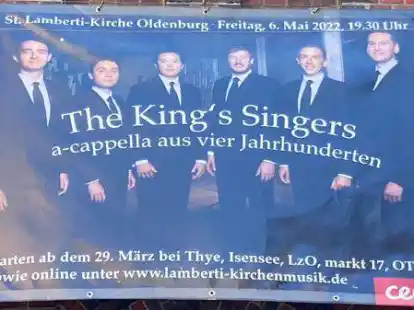 Kommen am 6. Mai nach Oldenburg: The King's Singers sind in der Lambertikirche zu h&ouml;ren.
