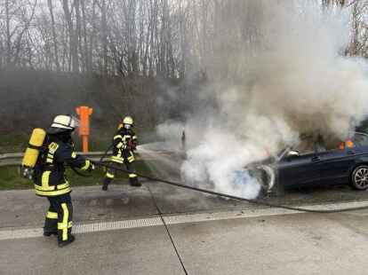 Feuerwehr Sande Neustadtg&ouml;dens Brand Autobahn